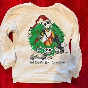 Disney Nightmare Before Christmas Sweatshirt Youth M Kids Jack Skellington Santa
